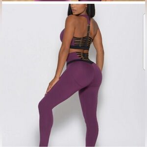 Bombshell Sportswear Divine Strappy Midnight Plum Legging Medium
